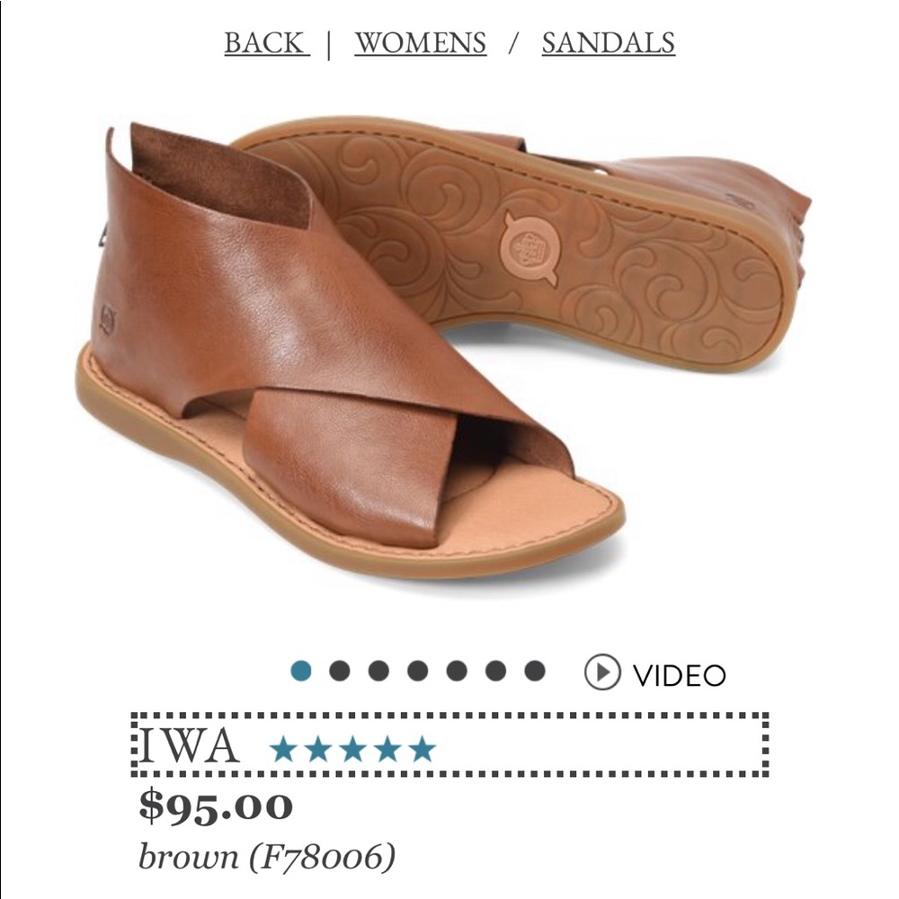 NWOT Born Iwa sandal 7